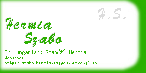 hermia szabo business card